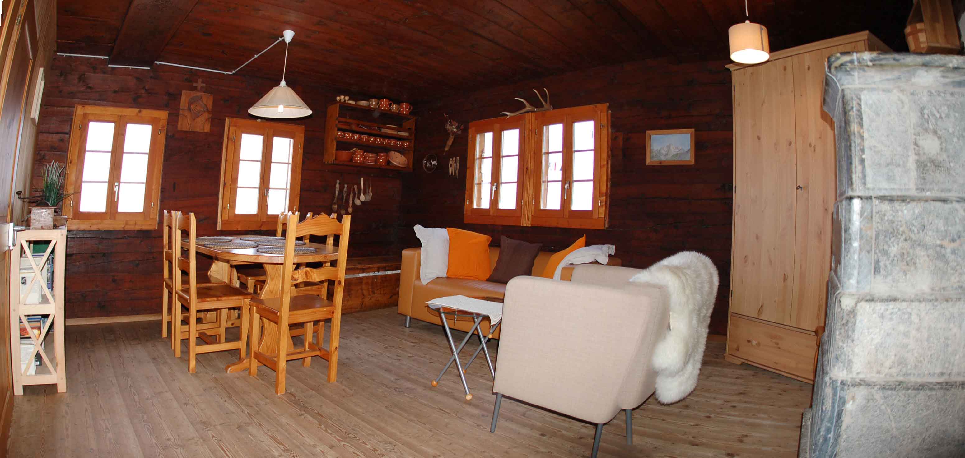 Chalet Nid d'Aigle - Mayen à louer - le peyo, séjour traditionnel